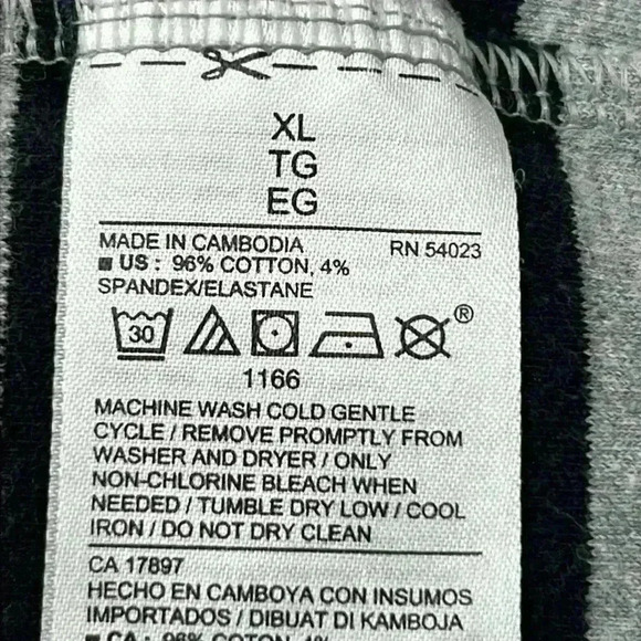 Old Navy Women’s Dress Size XL Gray/Black Stripe Cotton/Spandex Knit 3/4 Sleeves - Picture 8 of 10